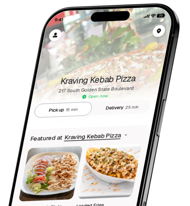 Kraving Kebab Pizza app preview