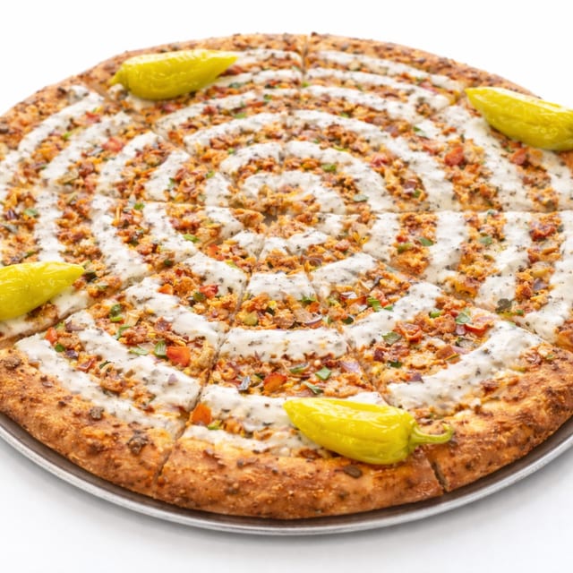 Chicken Kebab Supreme Pizza.